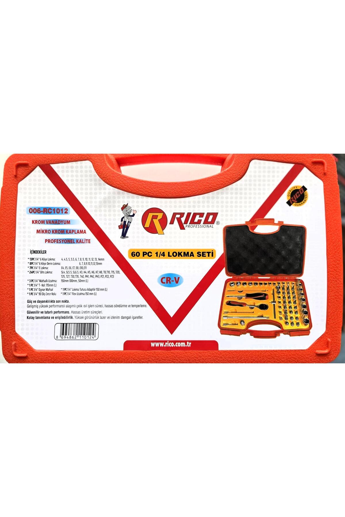 Rico 1/4 Lokma Takımı Seti 60 Parça 6 Köşe Küçük Lokma Takımı Mini Set Uzun Kısa lokmalar - Görsel 3