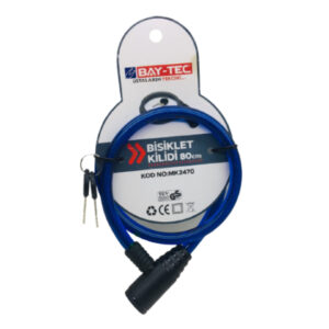 Bay-Tec MK2470 Bisiklet Kilidi 2 Anahtarlı 80cm