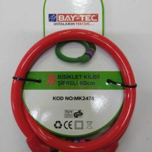 Bay-tec Şifreli Bisiklet Kilidi (80cm)