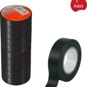 3M Elektrik Izola Bant 5 Adet Bant Elektrikçi Bantı Izole 20X10 Metre