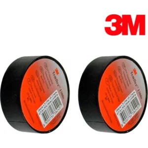 3M 2ADET 3m Temflex Siyah Izole Elektrik Bant 18 mm x 9,15 mt