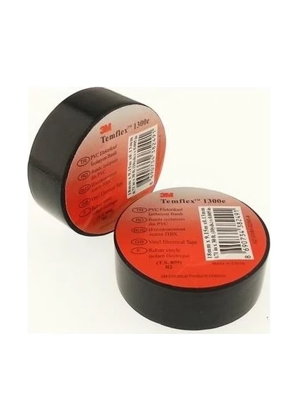 3M Izole Bant 10'lu 18 mm 9 m Siyah
