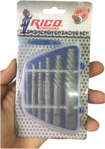 Rico 005-RC3216 Ters Kılavuz Kırılmış Vida Civata Sökme Seti M3-M