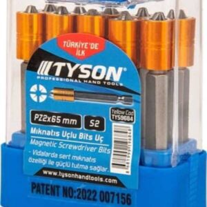 Pz2x65mm S2 Çeliği Çift Yönlü Mıknatıs Uçlu Bits Uç 4 Adet